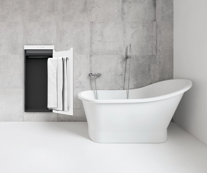 moderner, funktioneller Wandheizkörper in flachem Look von der Rieger – Ihre Bäderschmiede